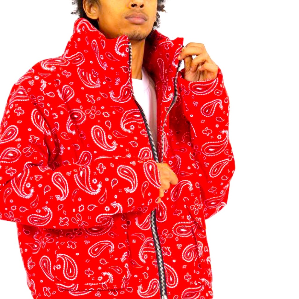 MNML Paisley puffer coat medium